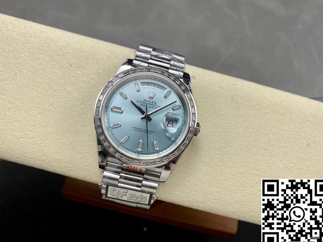 Diamond Blue Factory v5 M228396tbr-0002 Tungsten Rolex Dial Day Date Hourmarker Steel QF 0330